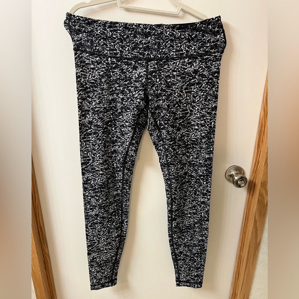 lululemon athletica Black and White Patterned Leggings